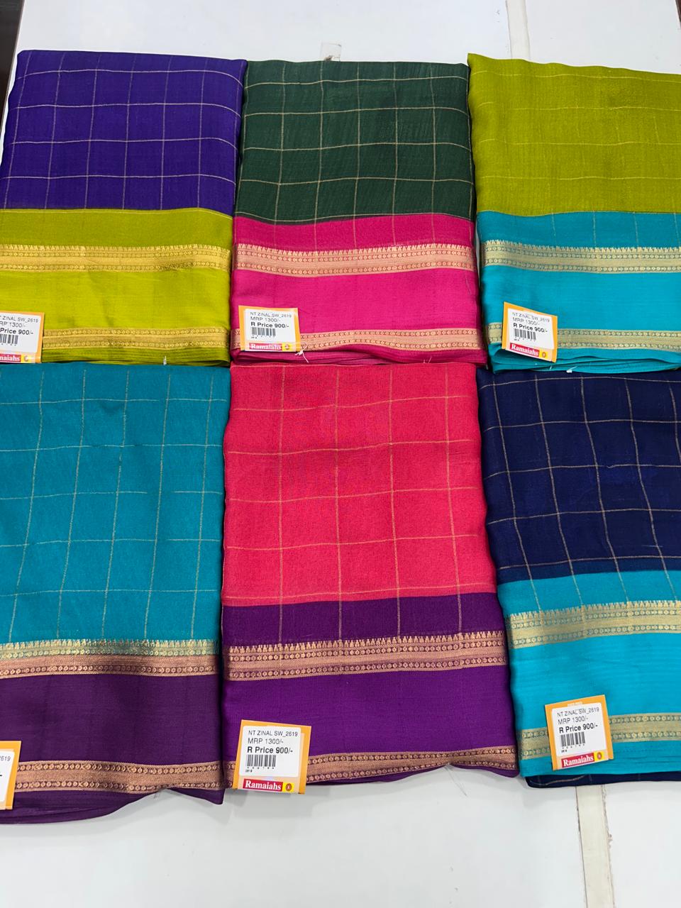 Fancy Georgette Checks Saree (2519)