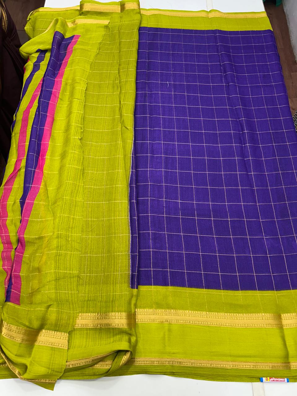 Fancy Georgette Checks Saree (2519)