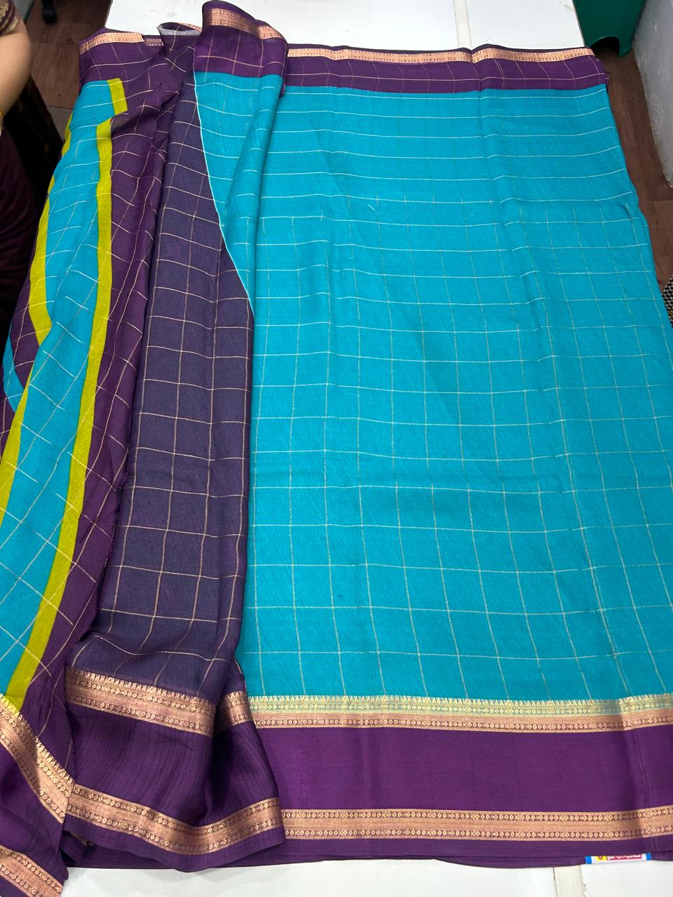 Fancy Georgette Checks Saree (2519)