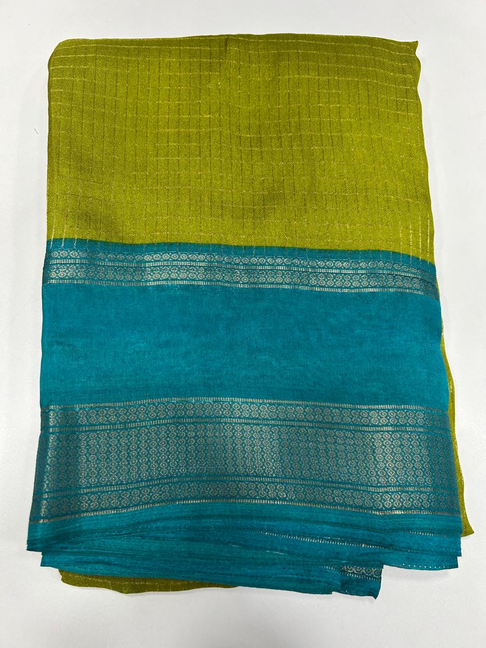 Fancy Georgette Jari Checks Saree (2651)