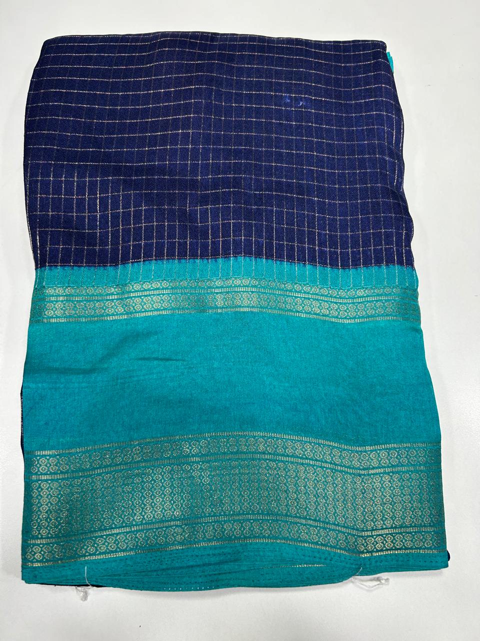 Fancy Georgette Jari Checks Saree (2651)