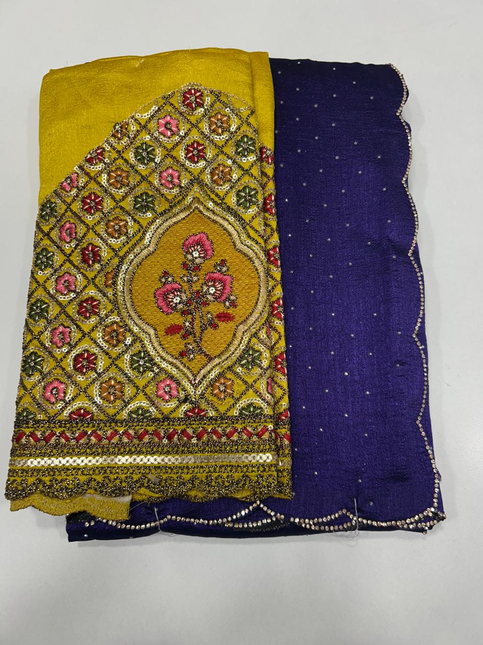 Fancy Stone Work Saree (2647)
