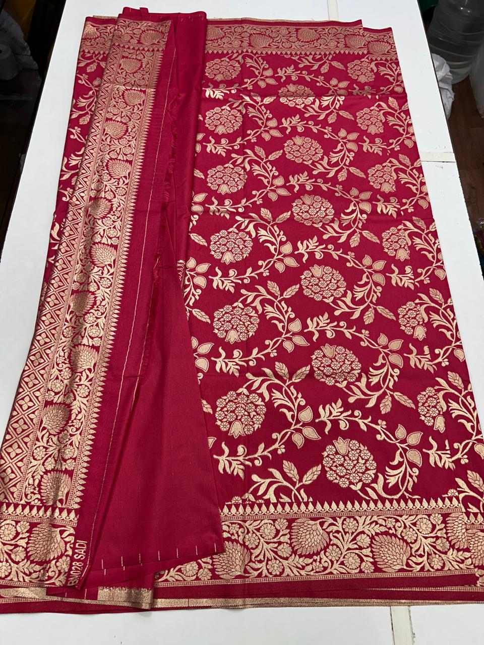 Raw Silk Jal Design Saree (2631)