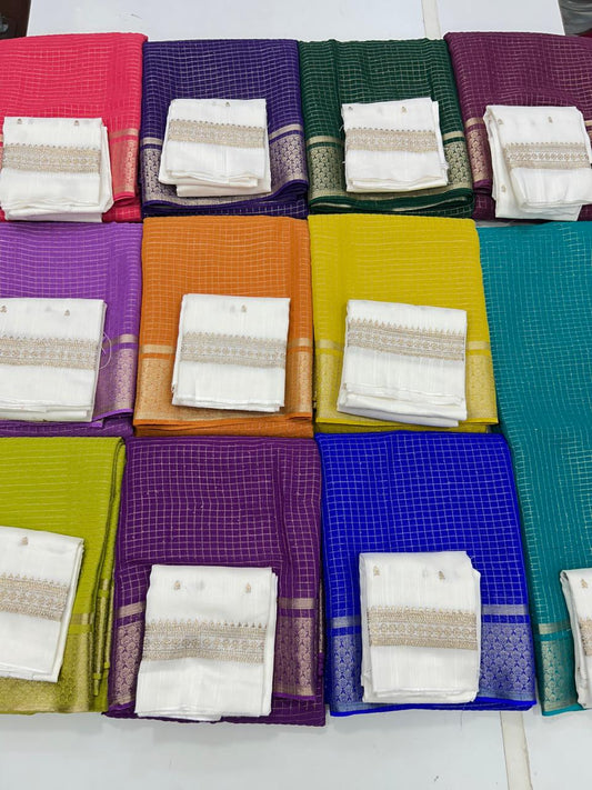 Chinnon Self Chex Saree (2674)