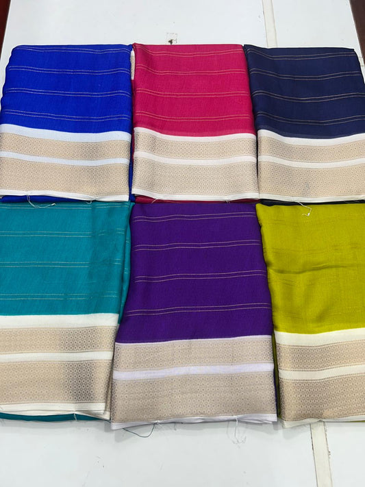 Fancy Georgette Lines Saree (2655)