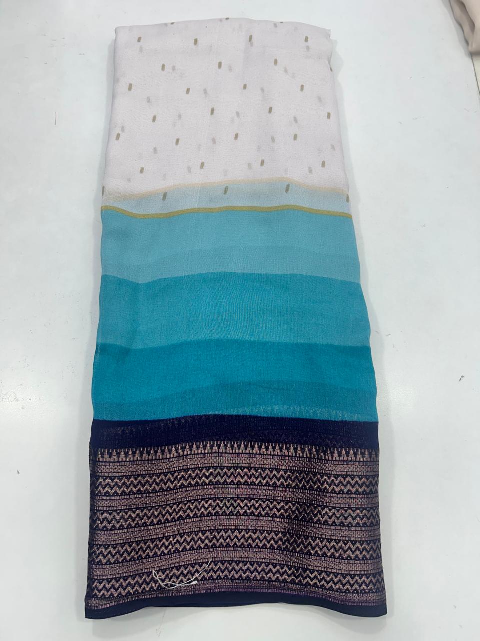 Fancy Georgette 3D Saree (2668)