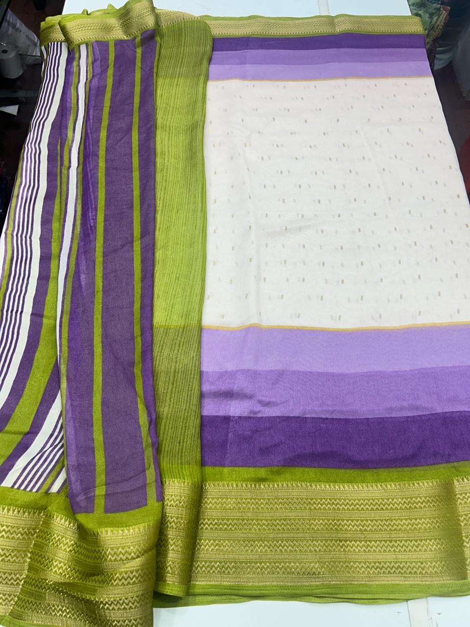 Fancy Georgette 3D Saree (2668)