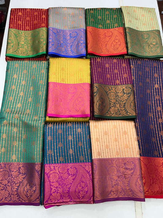 Semi Silk Border Saree (2528A)