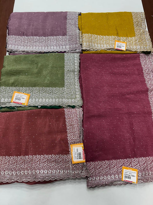 Fancy Stone Work Saree (2649)