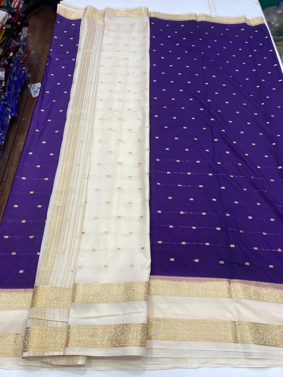 Mysore Crepe 2D Butta Saree (2710)