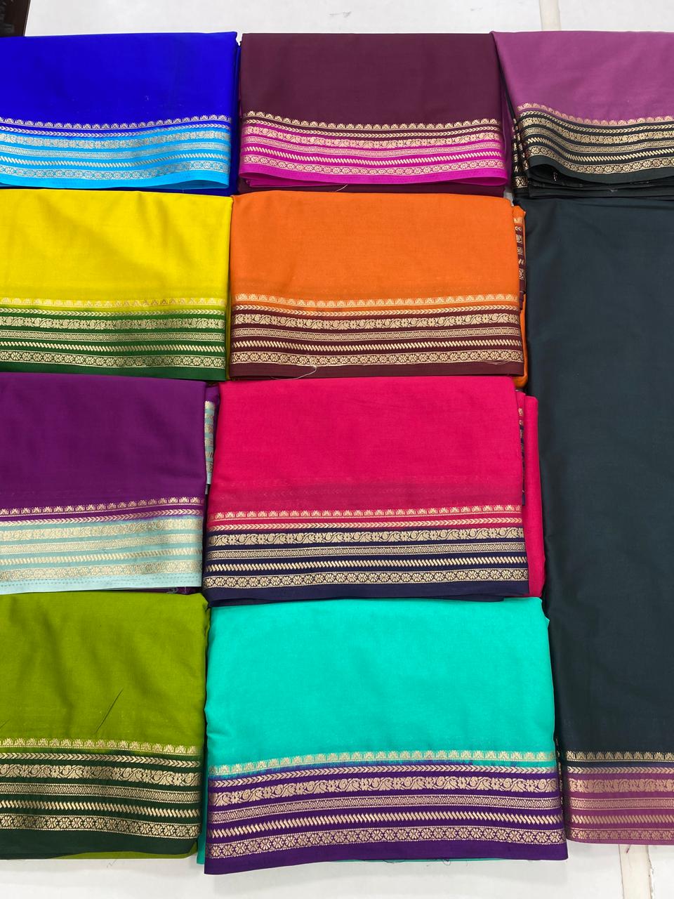 Mysore Crepe Small Border Saree (2716)