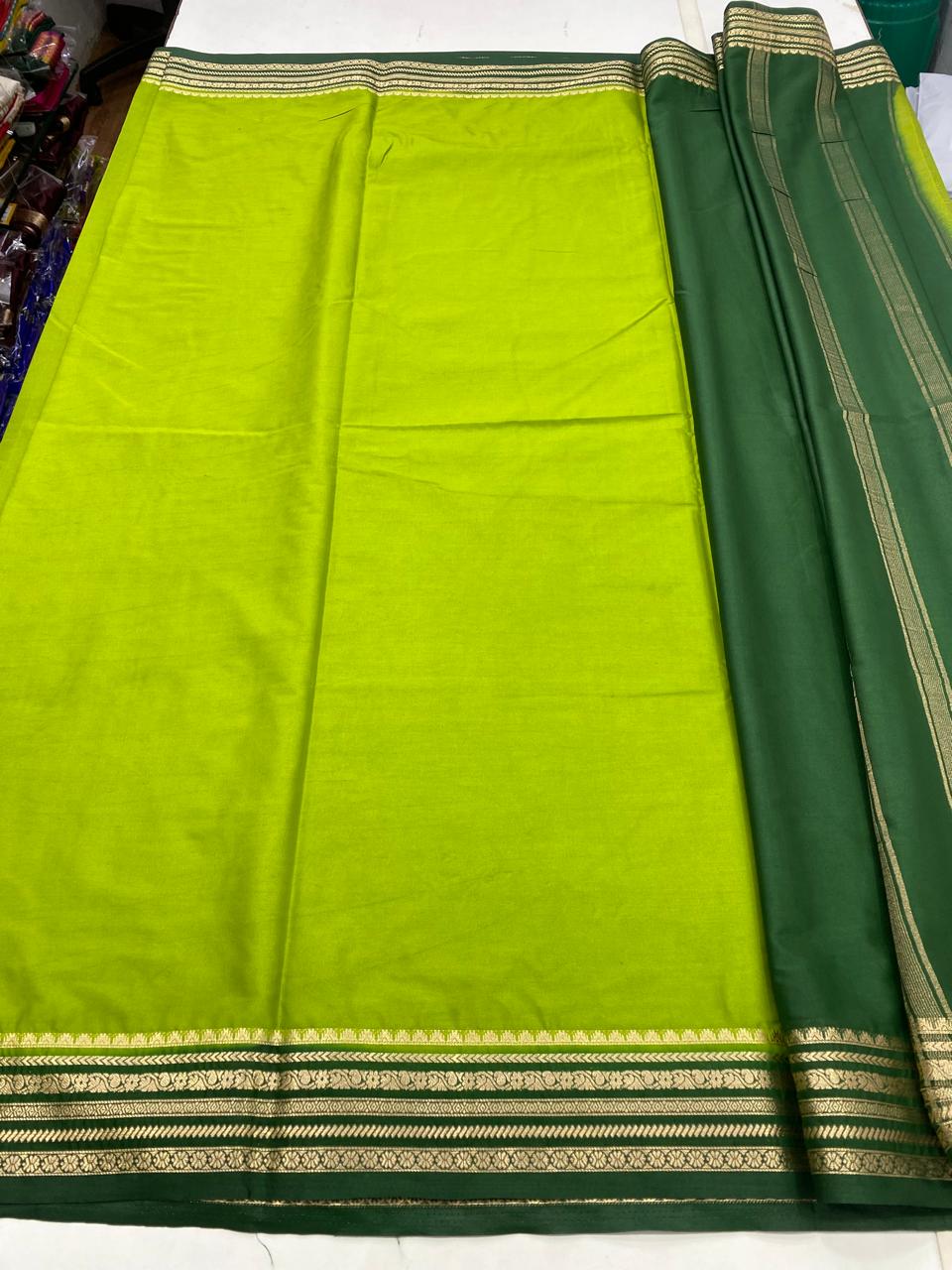 Mysore Crepe Small Border Saree (2716)