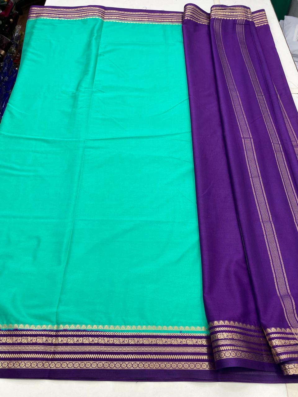 Mysore Crepe Small Border Saree (2716)