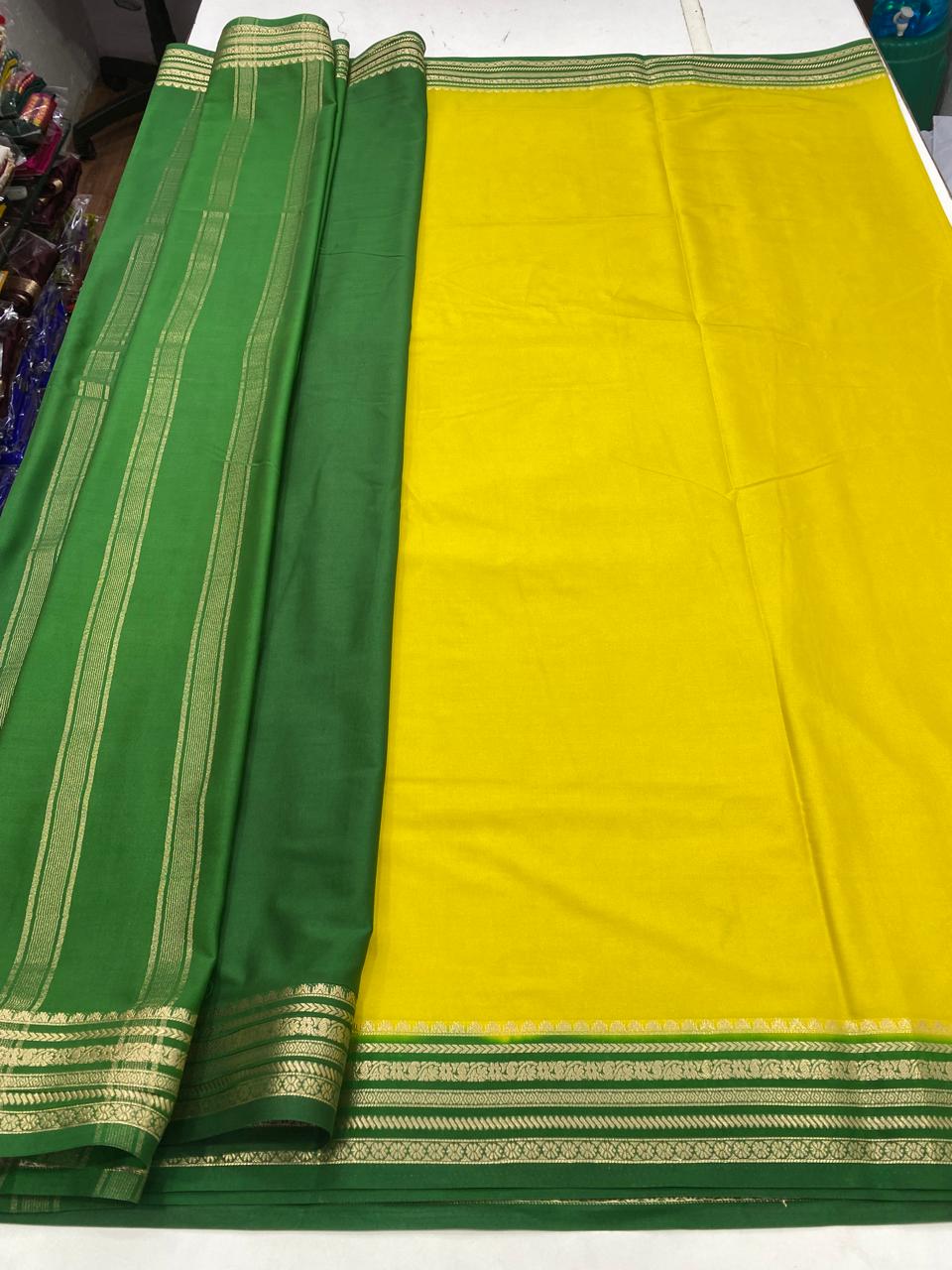 Mysore Crepe Small Border Saree (2716)