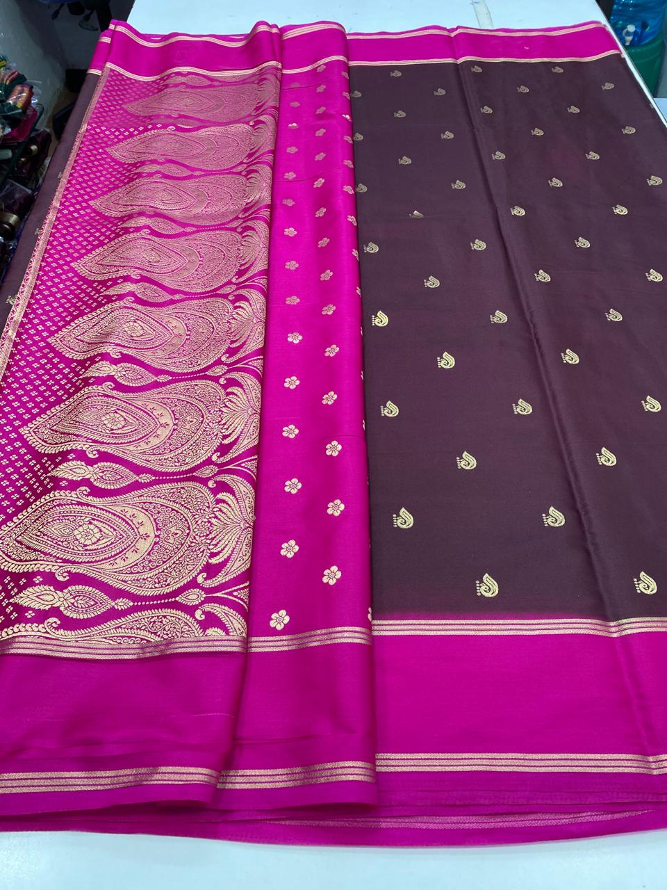 Crepe Georgette Butta Rich Pallu (2714)