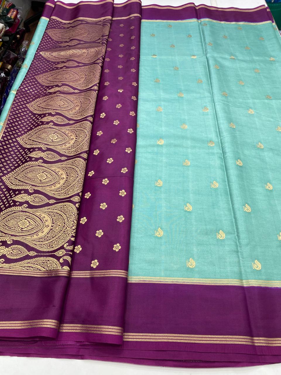 Crepe Georgette Butta Rich Pallu (2714)