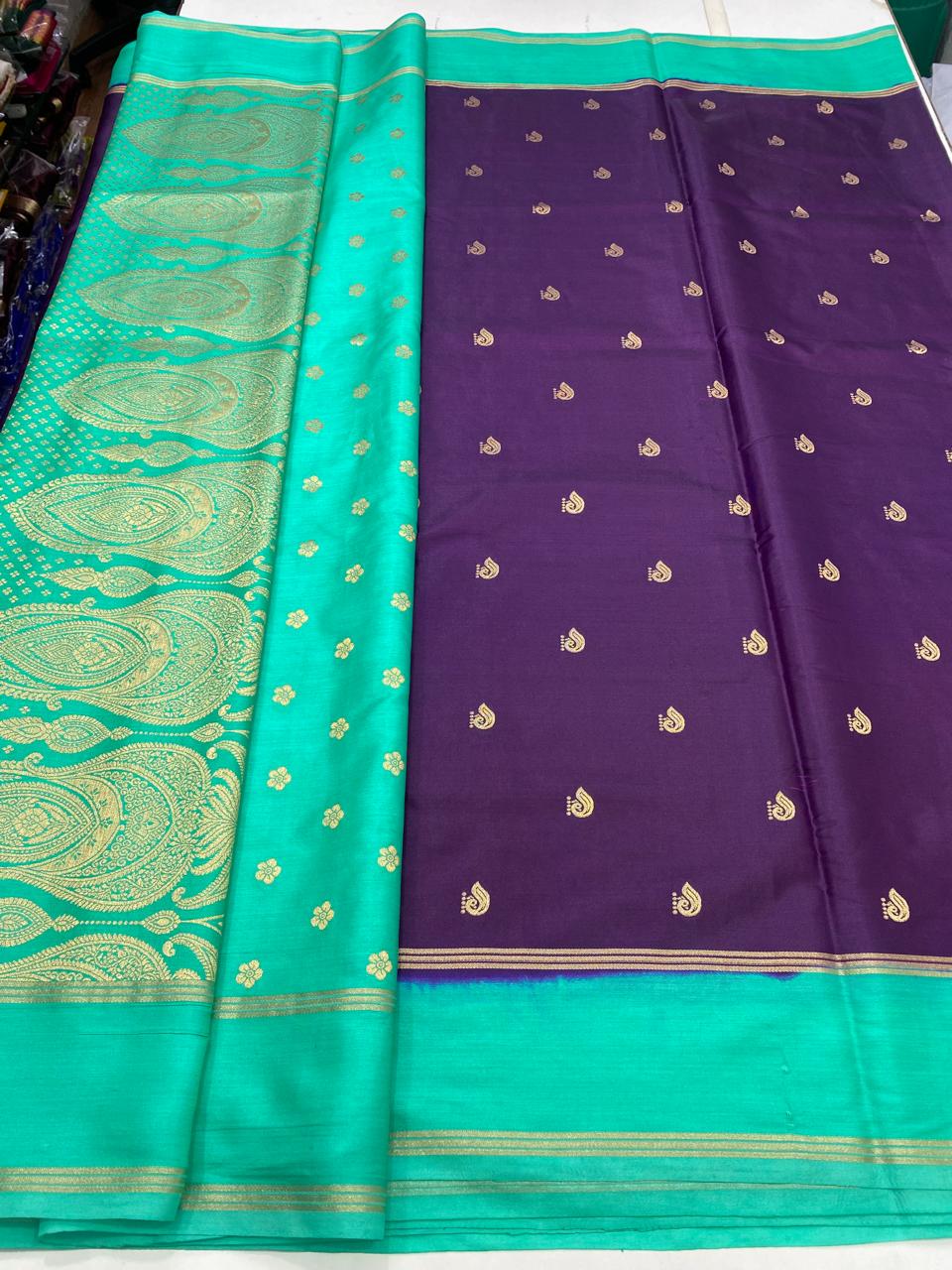 Crepe Georgette Butta Rich Pallu (2714)