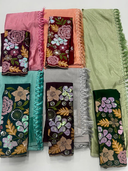 Fancy Grand Work Blouse Saree (2455)