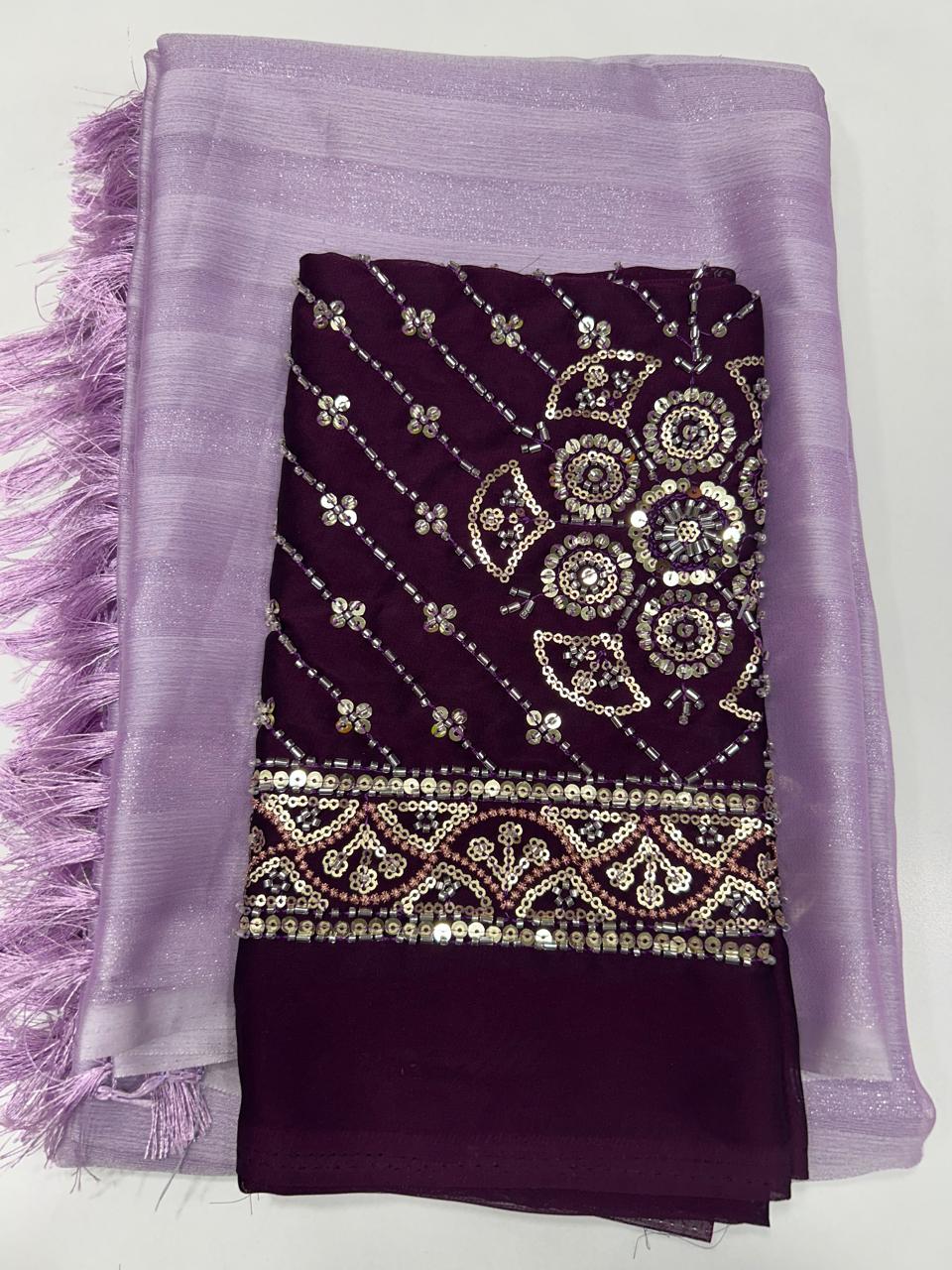 Fancy Shimmer Saree (2458)