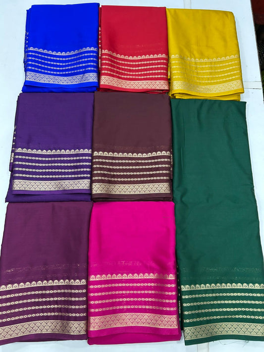Mysore Crepe Self Saree (2752)