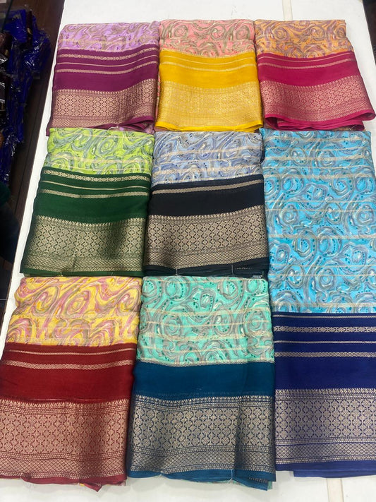 Fancy Georgette Digital Saree (2732)
