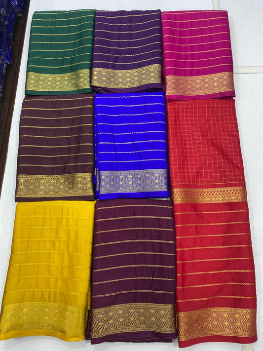 Mysore Crepe Self Saree (2751)