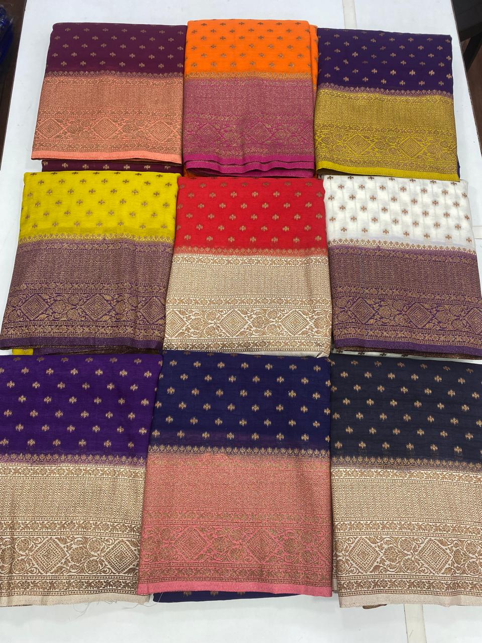 Khaddi Georgette 1000 Butta Saree (2723)