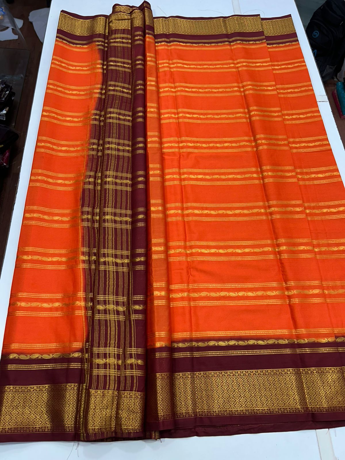 Crepe Mysore Lines Saree (2775)