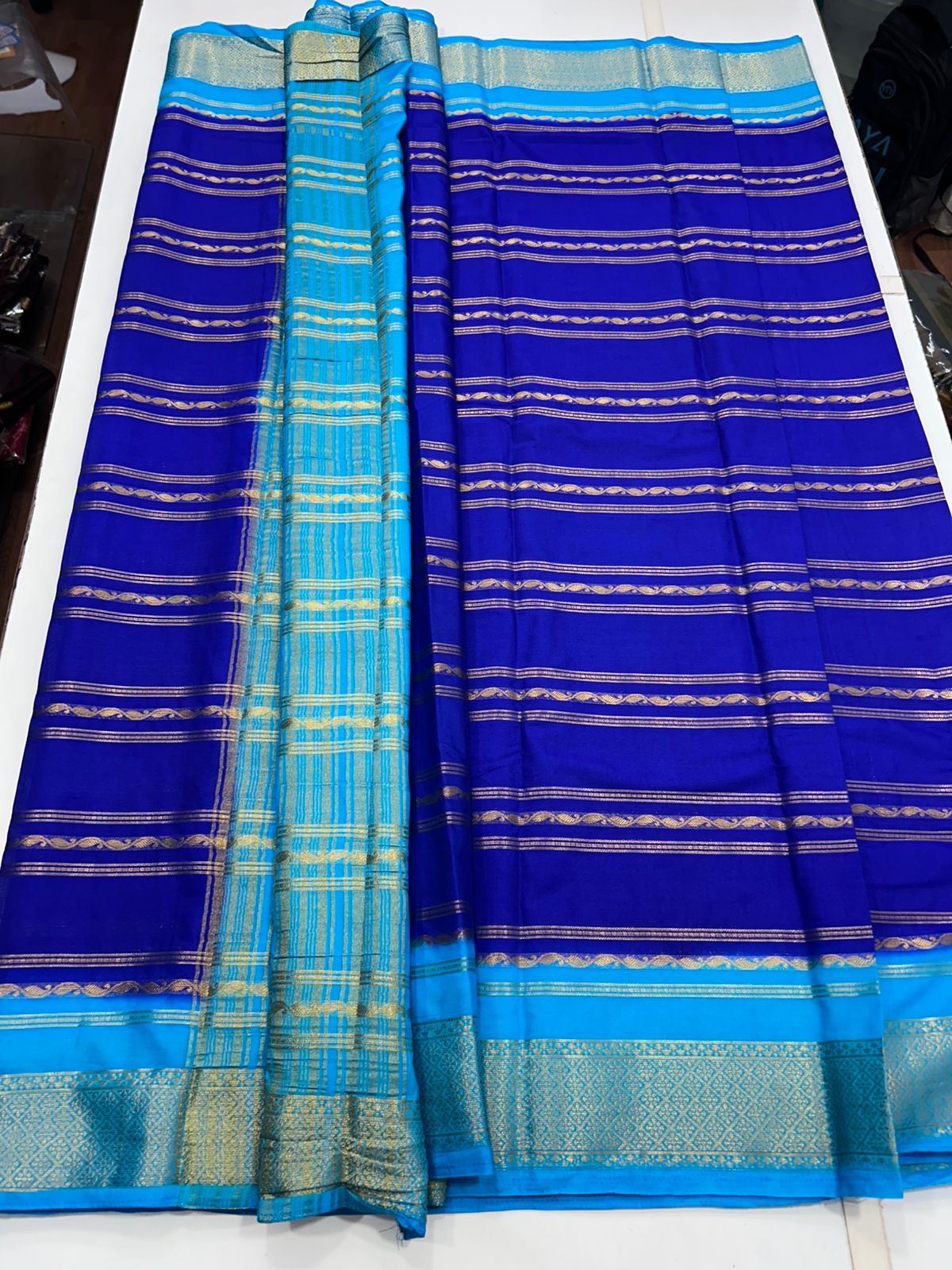 Crepe Mysore Lines Saree (2775)