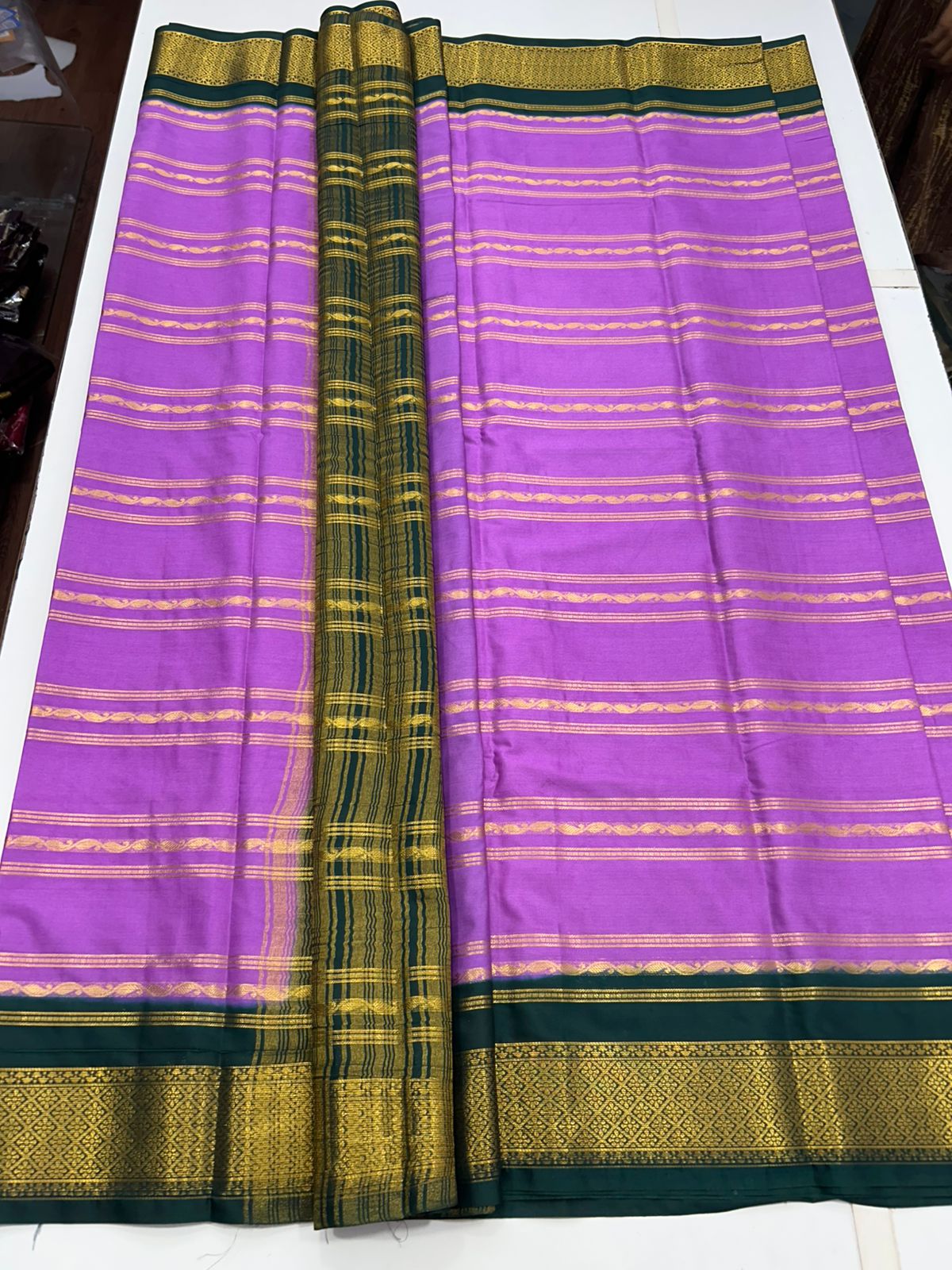 Crepe Mysore Lines Saree (2775)