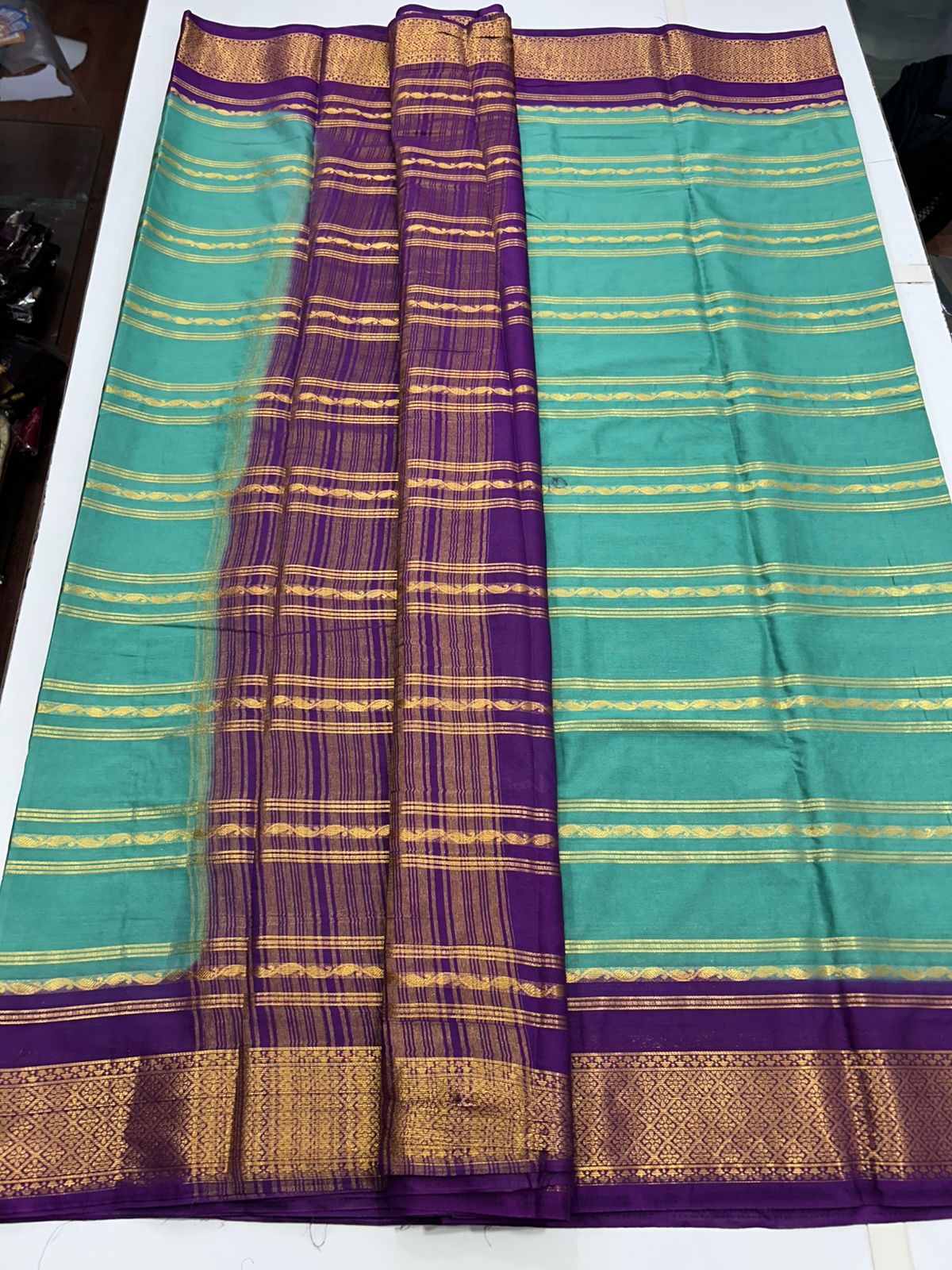 Crepe Mysore Lines Saree (2775)
