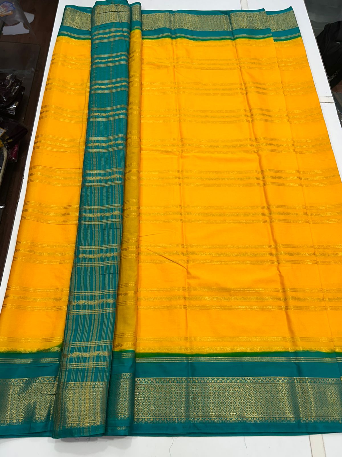 Crepe Mysore Lines Saree (2775)