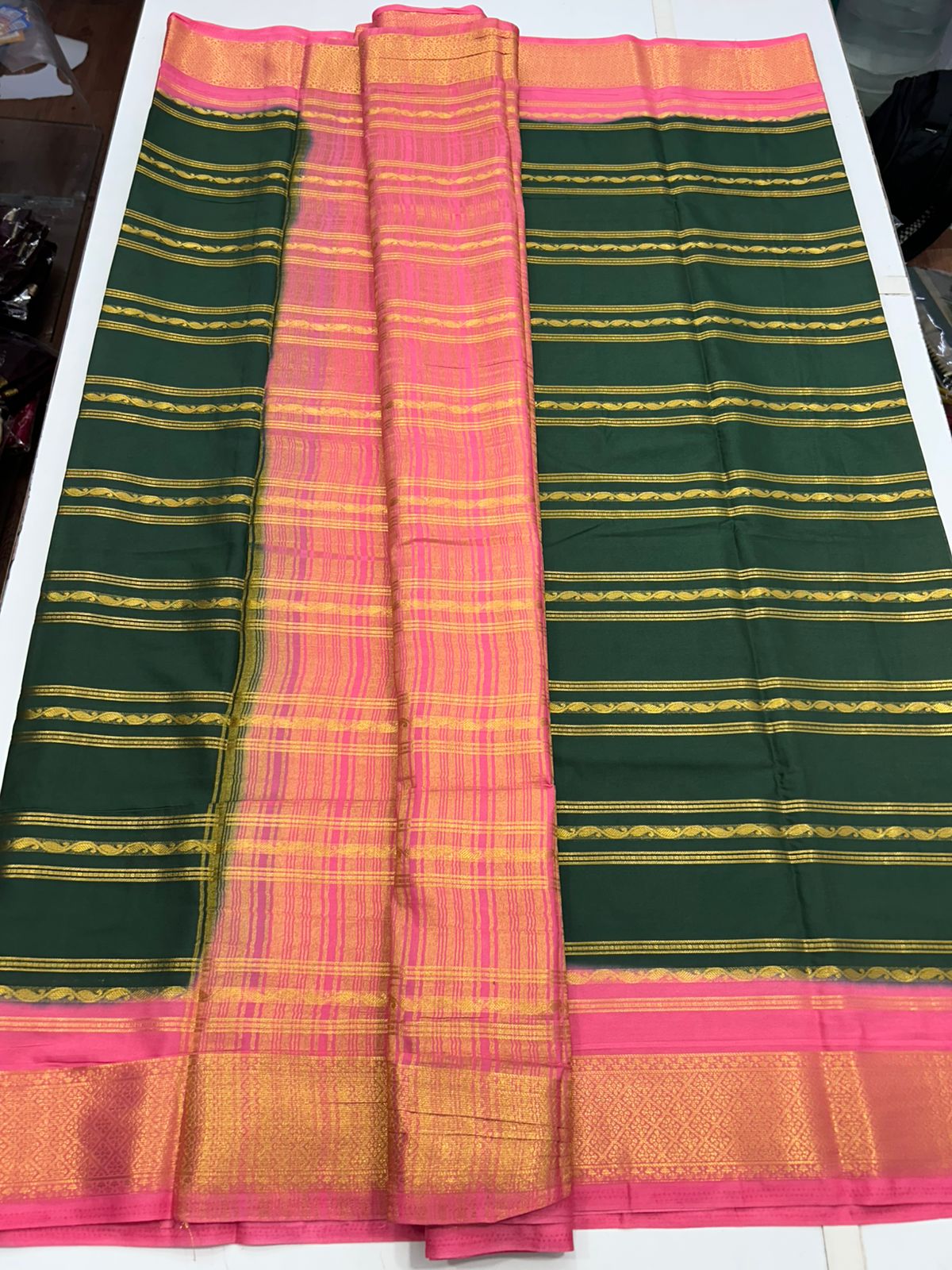 Crepe Mysore Lines Saree (2775)