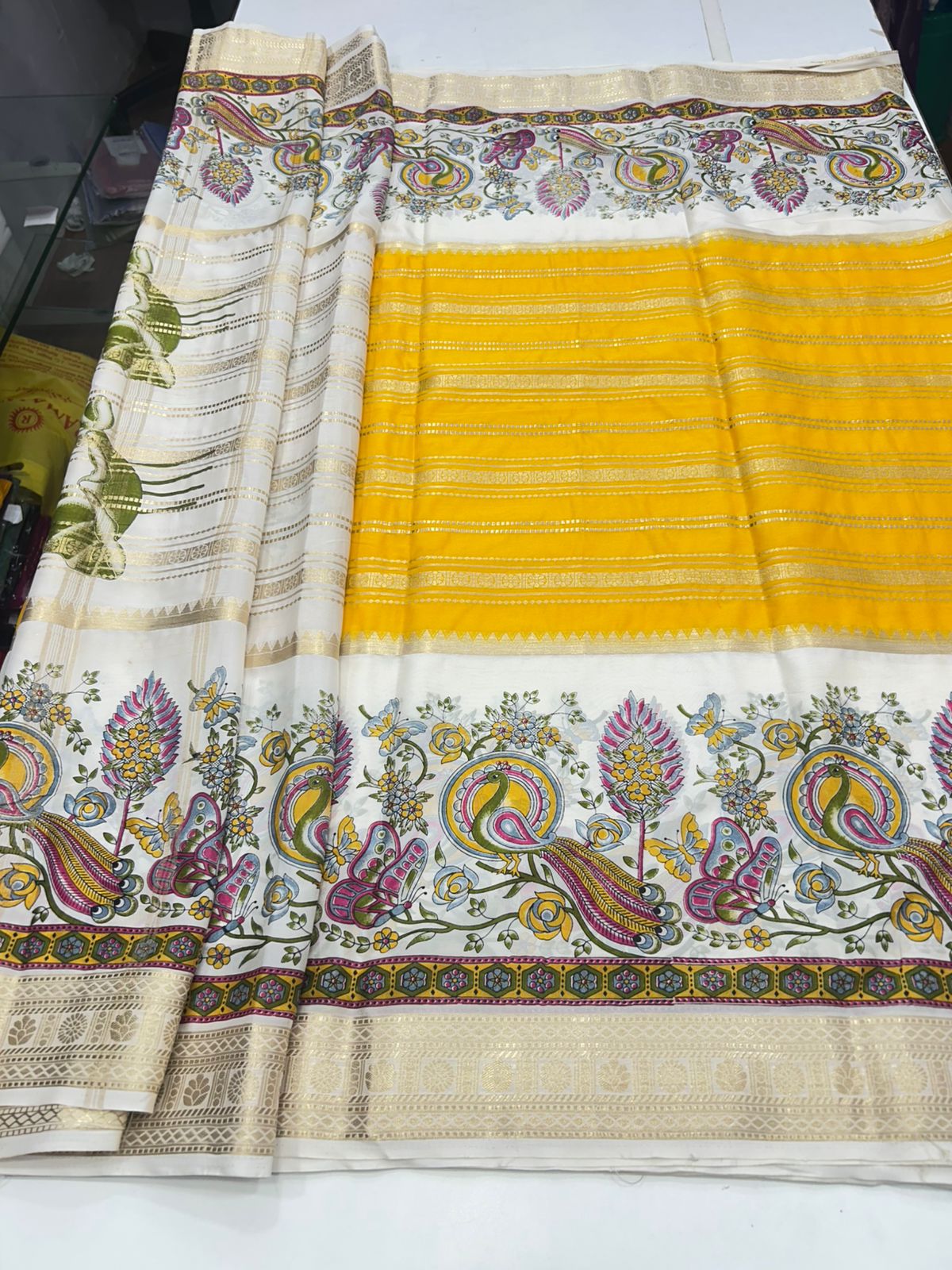 Crepe Mysore Printed Saree (2777)