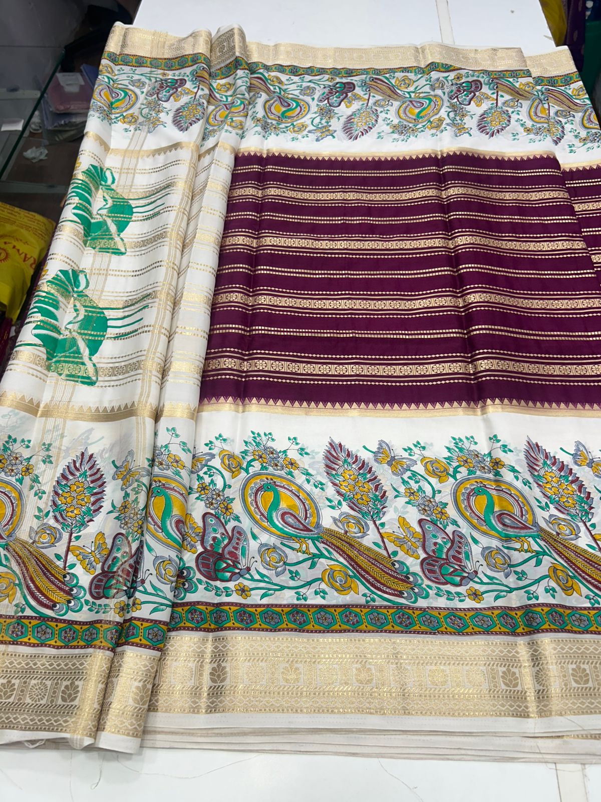 Crepe Mysore Printed Saree (2777)