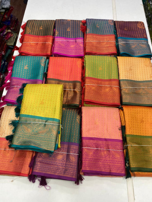 Semi Silk Broket Saree (2781)