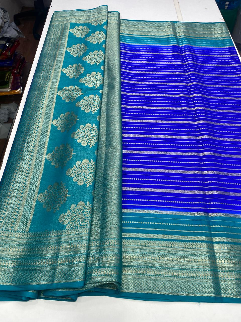 Crepe Mysore Lines Saree (2798)