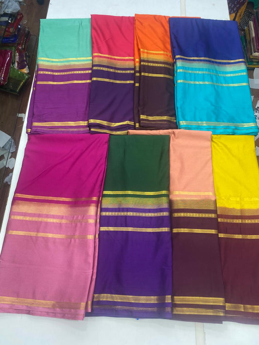 Mysore Crepe Big Border Saree (2804)