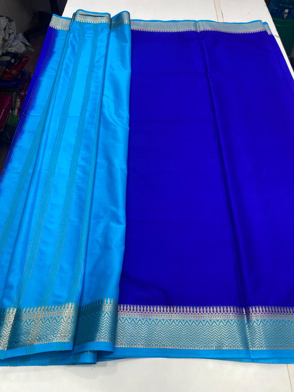 Mysore Crepe Small Border Saree (2802)