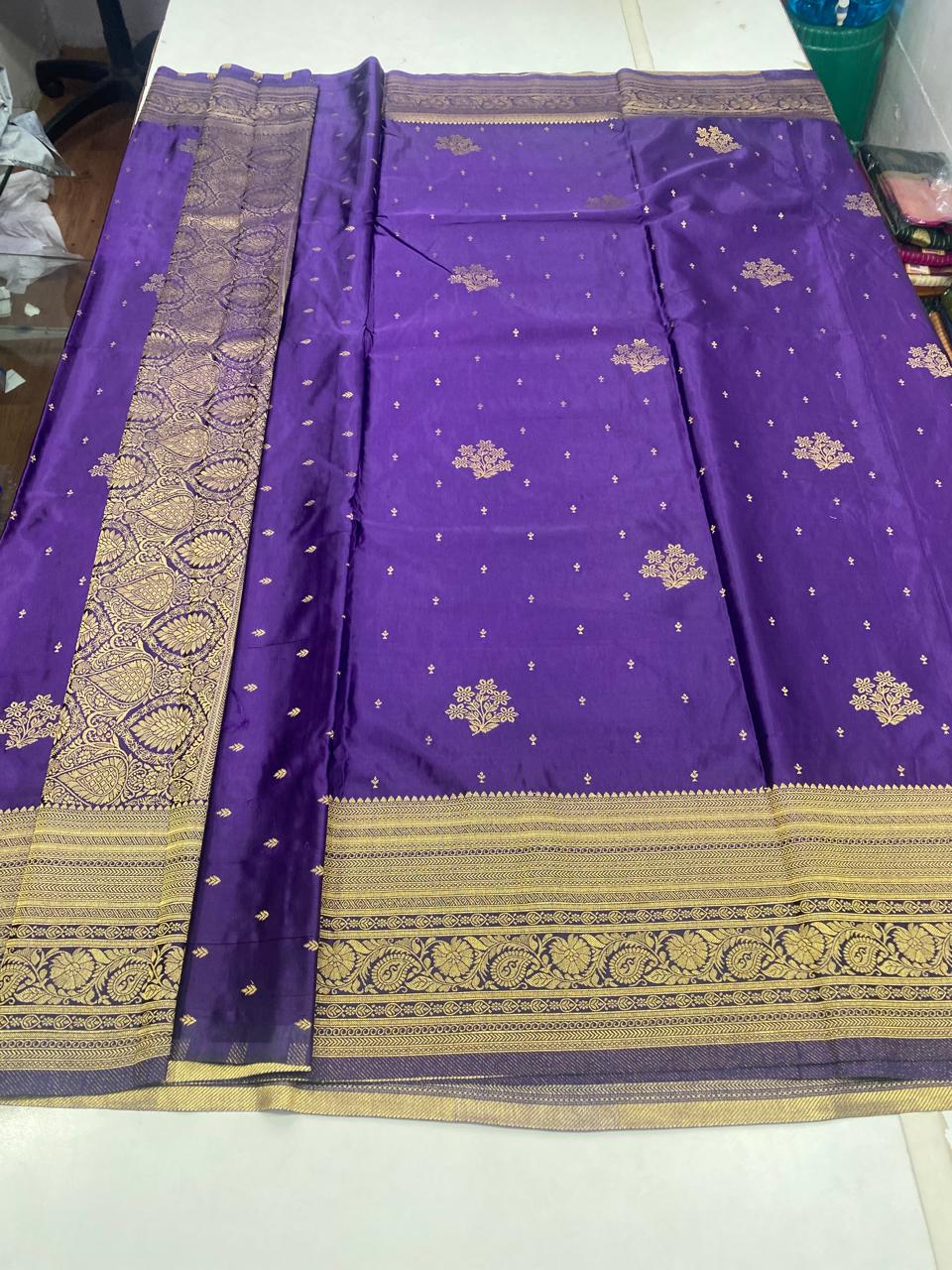 Satin Butta Jari Border Saree (2821)