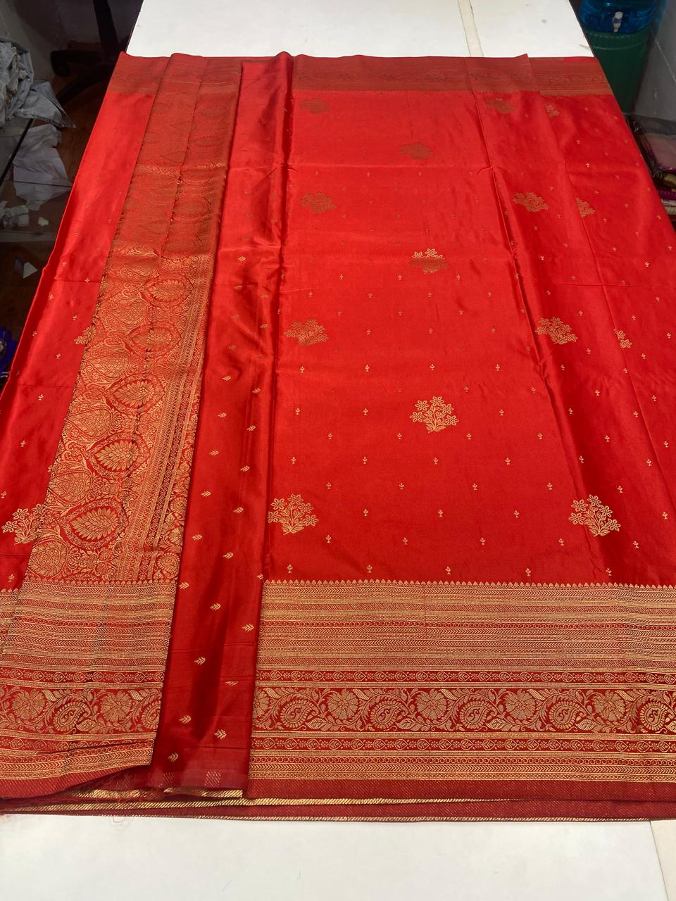 Satin Butta Jari Border Saree (2821)