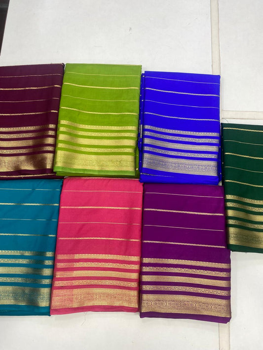 Mysore Crepe Self Saree (2806)