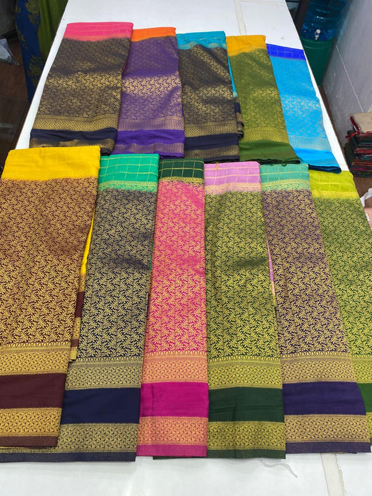 Crepe Half And Half Saree (2826)