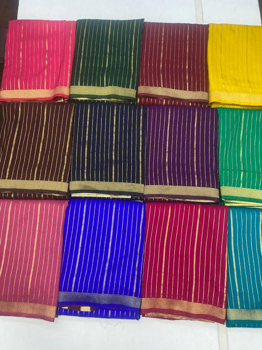 Georgette Lines Saree (2811)