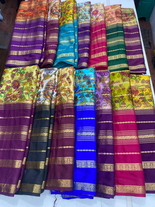 Mysore Crepe Digital Print Saree (2849)