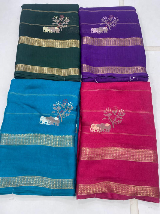 Fancy Georgette Print Saree (2835)