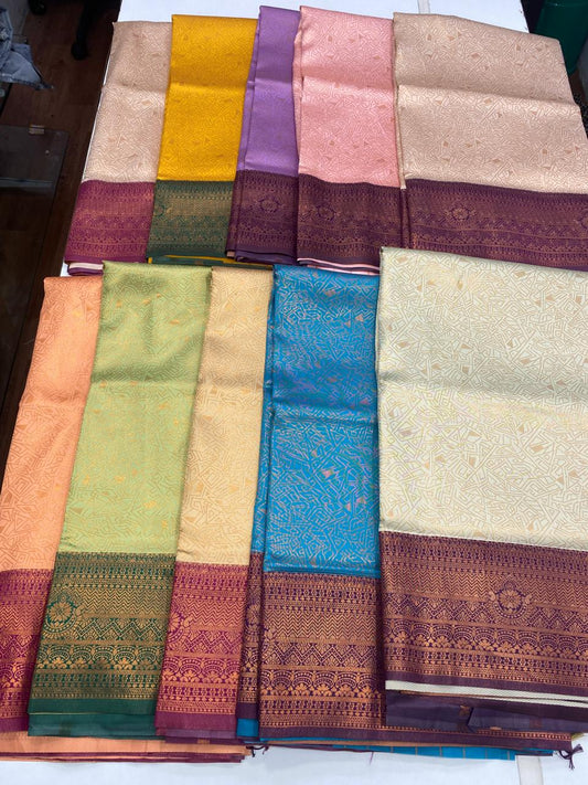 Semi Silk Border Saree (2818)