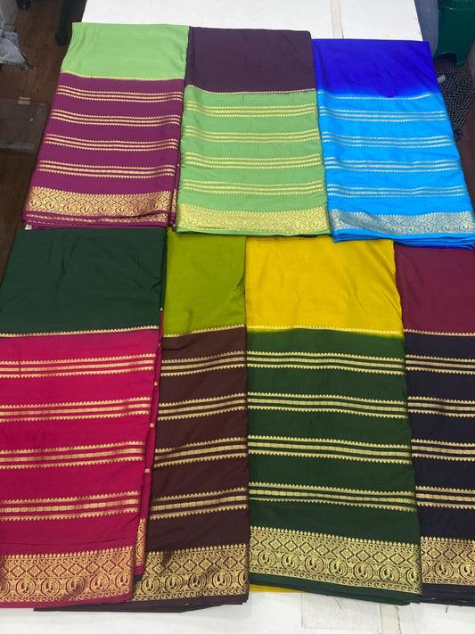 Mysore Crepe Bentex Border Saree(2823)