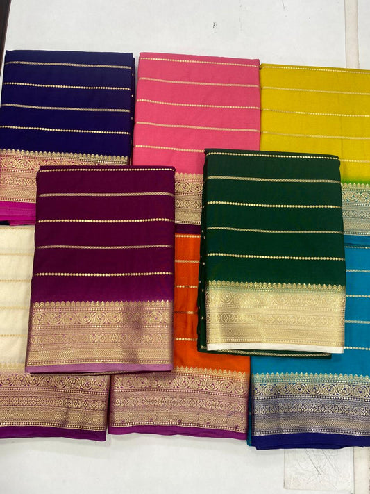Crepe Georgette Lines Saree (2805)