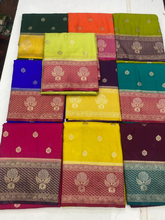 Khaddi Georgette Butta Saree (2866)